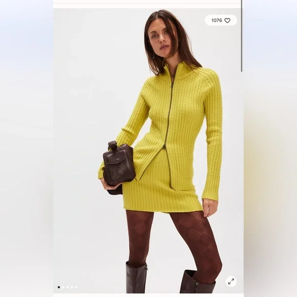 NWT FREE PEOPLE Eliza Mini Skirt Sweater Set SZ S - Picture 1 of 8